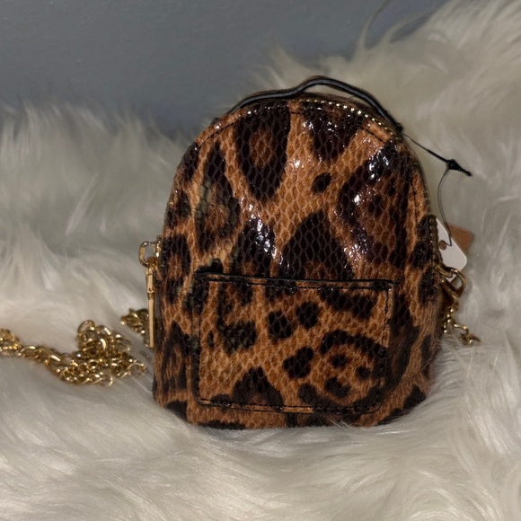 Leopard Print Mini Backpack - Picture 3 of 4